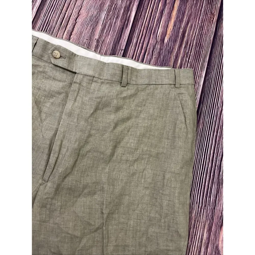 Haspel 100% Linen Chino Pants Mens Size 40x30 (Actual 39x29)